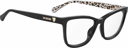 Moschino Plastic Eyeglass Frame Black MOL632 7RM