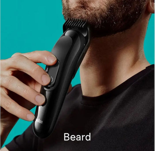Braun Set Rechargeable Hair Clipper Black MGK3410