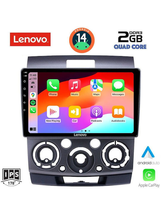 Lenovo Car Audio System for Ford Ranger Mazda BT-50 2006-2011 (Bluetooth/USB/AUX/WiFi/GPS) with Touch Screen 9"