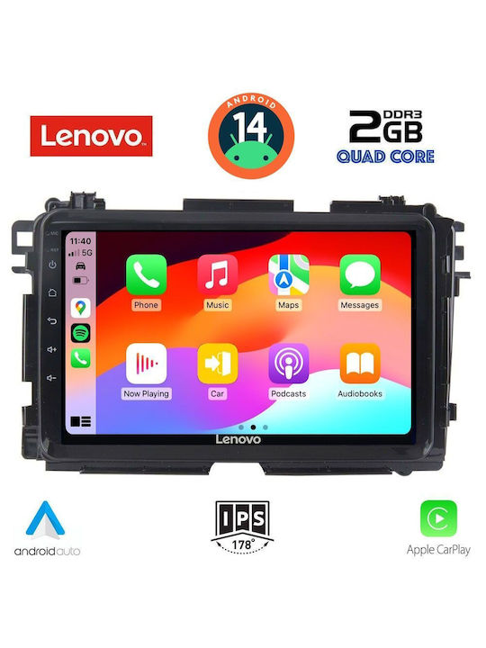 Lenovo Car Audio System for Honda HR-V 2015-2021 (Bluetooth/USB/AUX/WiFi/GPS) with Touch Screen 9"