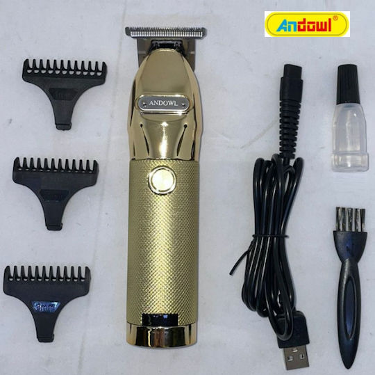 Andowl Professional Rechargeable Hair Clipper Gold Q-LF990