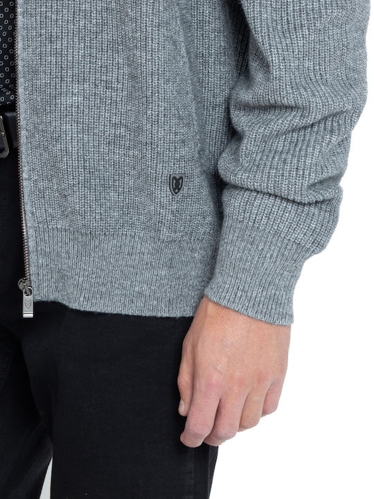 The Bostonians Men's Knitted Cardigan Gray