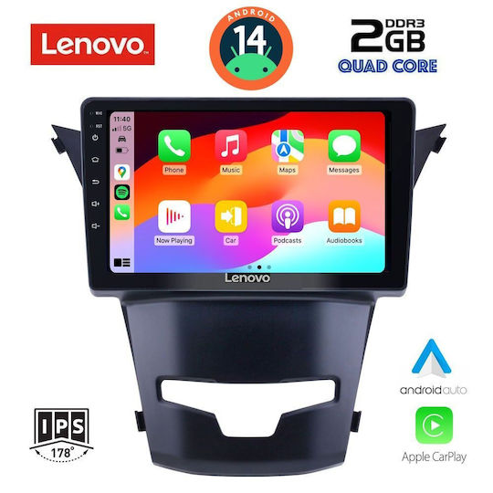 Ηχοσύστημα Αυτοκινήτου για Daewoo Korando Ssangyong Korando 2014> (Bluetooth/USB/AUX/WiFi/GPS/Apple-Carplay/Android-Auto) με Οθόνη Αφής 9"