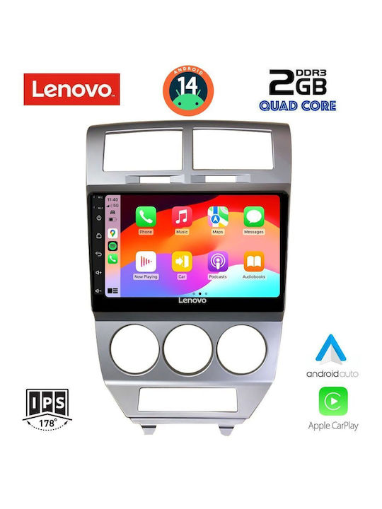 Lenovo Auto-Audiosystem Dodge Kaliber 2006-2012 (Bluetooth/USB/AUX/WiFi/GPS/Apple-Carplay/Android-Auto) mit Touchscreen 10"