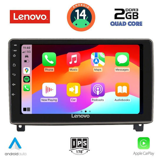 Lenovo Автомобилна Аудио Система (Блутут/USB/AUX/WiFi/GPS/Apple-Carplay/Android-Auto) с Тъчскрийн 9"