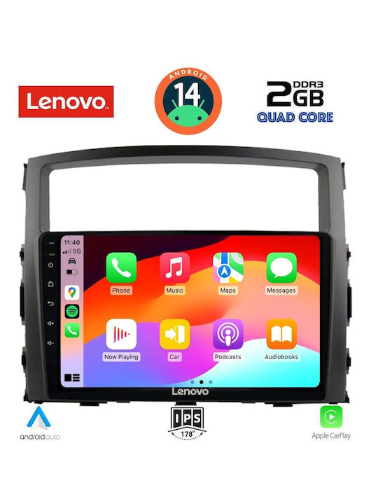 Lenovo Car Audio System for Mitsubishi Pajero 2006-2013 (Bluetooth/USB/AUX/WiFi/GPS) with Touch Screen 9"