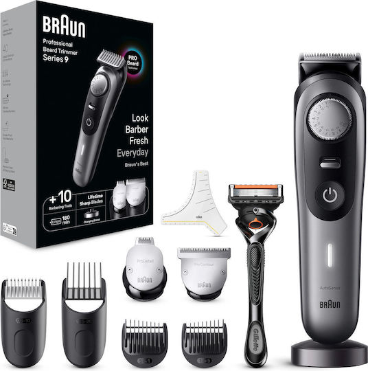 Braun Beard Trimmer 9 Professional Set Hair Clipper Gray BT9420