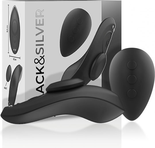 Schwarz & Silber Preston Wiederaufladbarer Silikon-Vibrator Pantie Schwarz