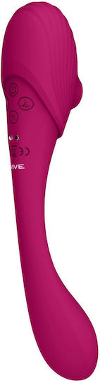 Vive Mirai Double Ended Pulse Wave & Air Stimulating Doppelter Vibrator 29cm Rosa