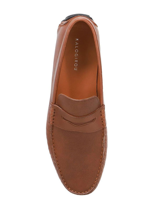 City Men's Leather Moccasins Tabac Brown