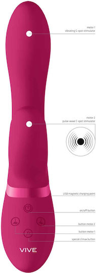 Vive Kyra Pulse Δονητής Rabbit 22cm Deep Rose