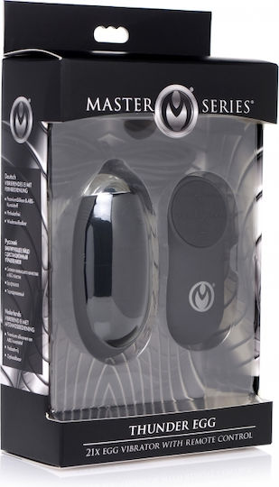 XR Thunder Egg 21x Egg Vibrator with Remote Control Black