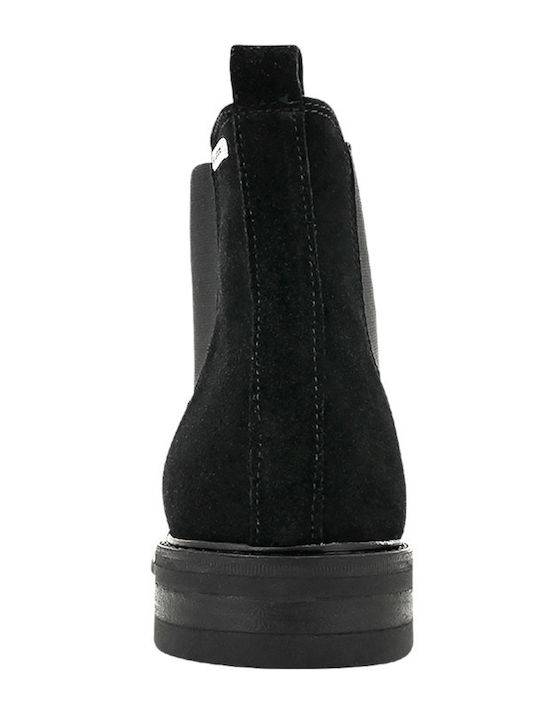 Liesfeld Wildleder Chelsea-Stiefel Herrenstiefel Schwarz