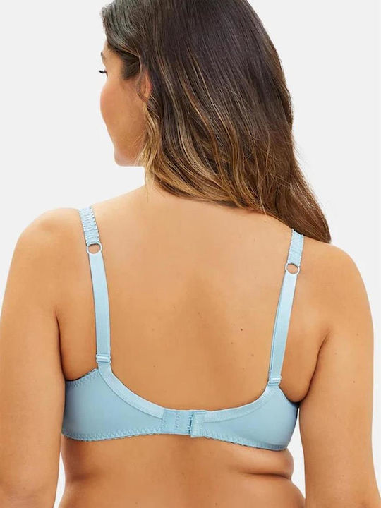 Bra without Padding Underwire Light Blue