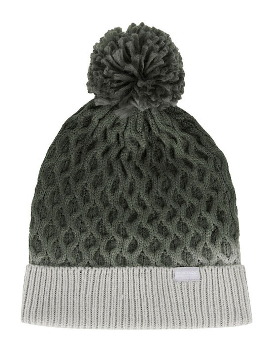 Beanie Γυναικείος Fleece Σκούφος Πλεκτός σε Γκρι χρώμα