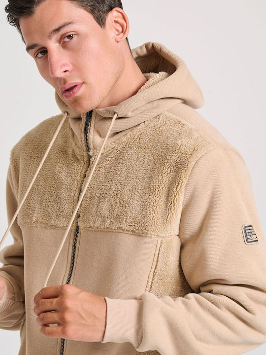 Sweatshirt with Hood Beige