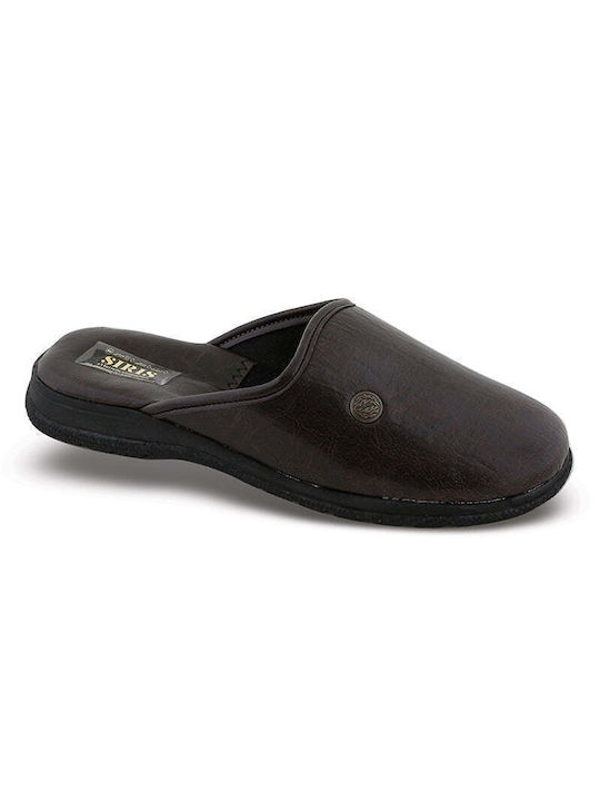 FAME Men's Leather Slippers Black