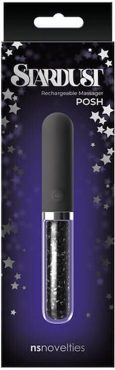 Ns Novelties Stardust Posh Classic Vibrator Rechargeable Massager 12.8cm Black