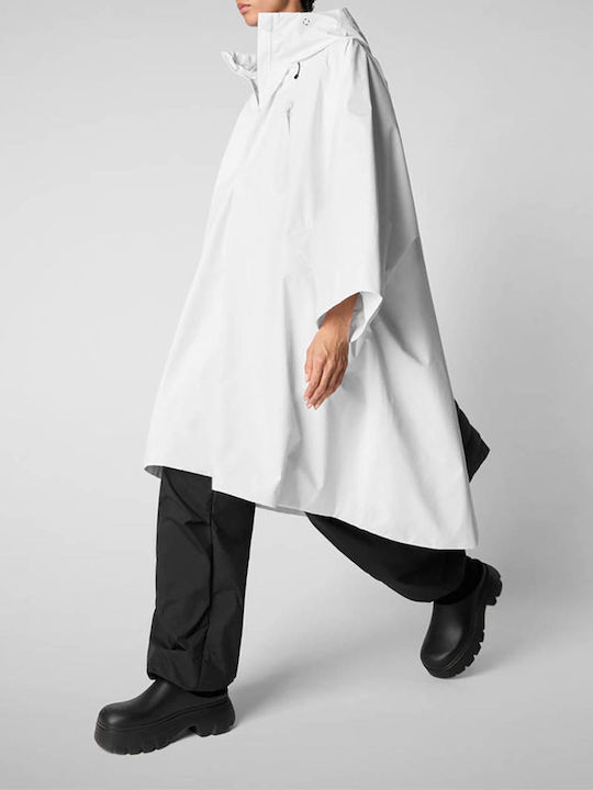 Women's White Coat Oversized with hood