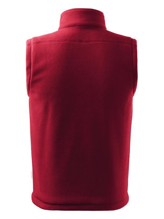 Rimeck Bărbați Vestă de siguranță cu căptușeală din fleece Roșu Rimeck Bărbați Vestă de siguranță cu căptușeală din fleece Roșu