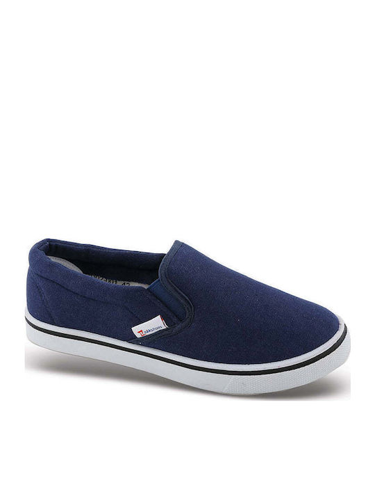 Πάνινα Ανδρικά Slip-On Μπλε