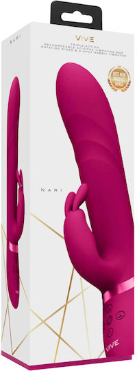 Vive Vibrating Vibrator Iepurele 22cm Roz