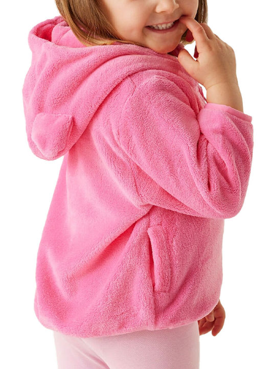 Παιδική Ζακέτα Fleece με Κουκούλα Ροζ
