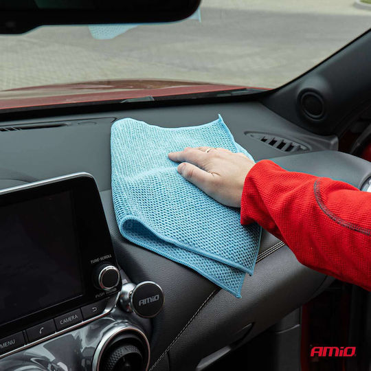 AMiO AMiO Car Microfiber Cloth for Windows Cleaning 350gsm Light Blue 60x40cm