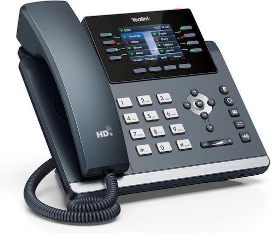Yealink SIP-T44U Wired IP Phone 12 Lines Black