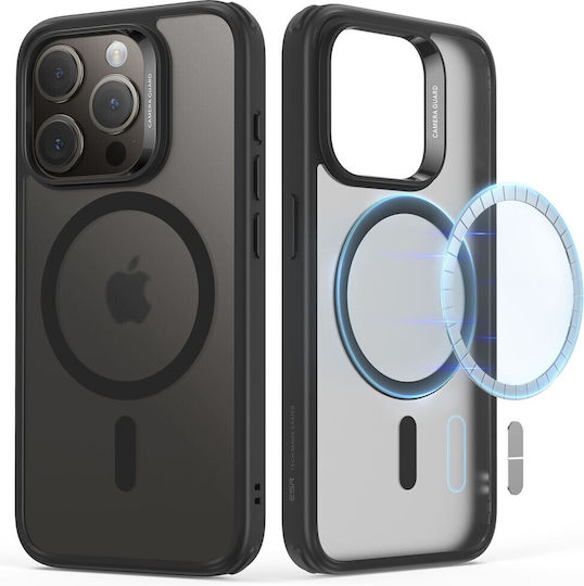 ESR Classic Hybrid Halolock Umschlag Rückseite Silikon / Kunststoff 0.7mm Schwarz (iPhone 17 Pro / iPhone 16 Pro)