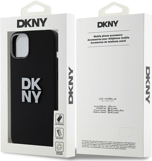 DKNY Liquid Back Cover Plastic / Silicon Negru (iPhone 13)