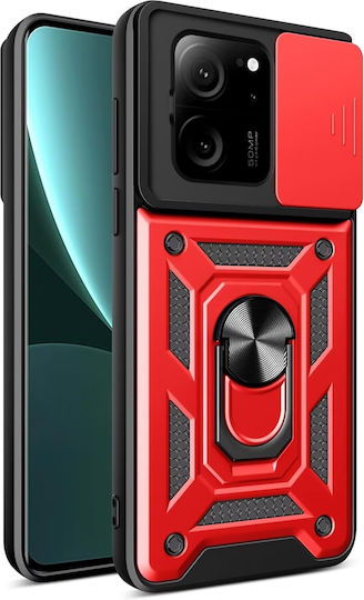 Bodycell Slide Задна корица Метал / Пластмаса / Силикон Червен (Xiaomi 13T, Xiaomi 13T Pro)
