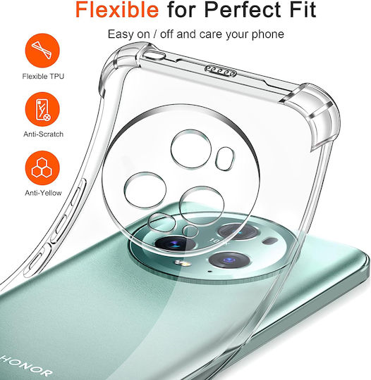 Techsuit Shockproof Clear Back Cover Silicone Transparent (Honor Magic5 Pro)