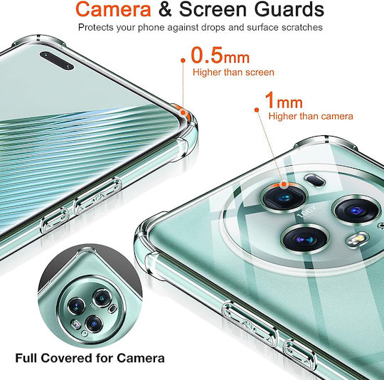 Techsuit Shockproof Clear Back Cover Silicone Transparent (Honor Magic5 Pro)