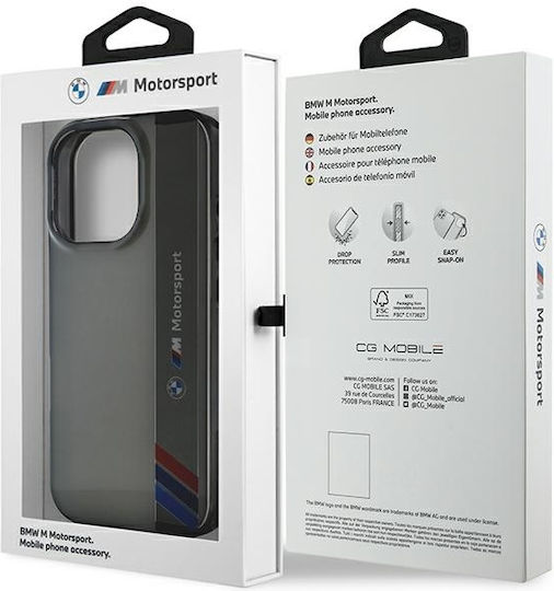 BMW Motorsport Vertical Stripe Back Cover Πλαστικό / Σιλικόνης Γκρι (iPhone 16 Pro Max)