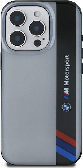 BMW Motorsport Vertical Stripe Back Cover Πλαστικό / Σιλικόνης Γκρι (iPhone 16 Pro Max)