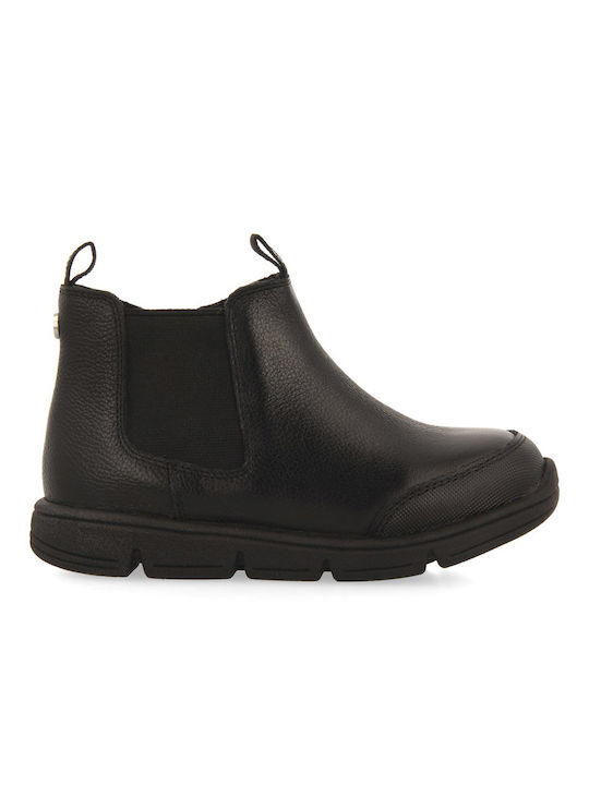 Gioseppo Leather Kids Boots with Zipper Black