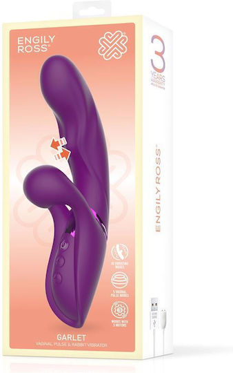 Engily Ross Δονητής Rabbit 22.2cm Μωβ