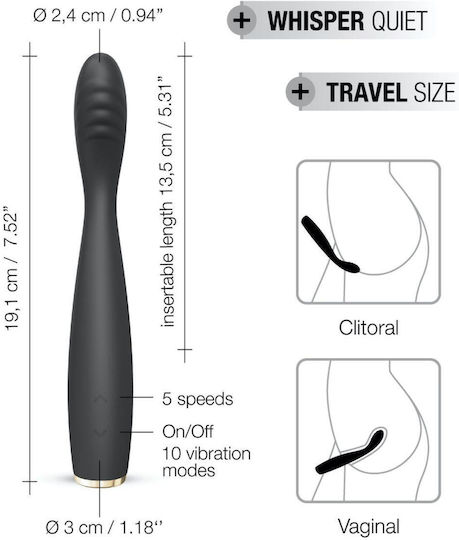 Boss Of Toys Vibrator G-Punkt 1.18cm Schwarz