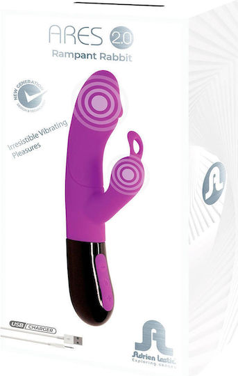 Adrien Lastic Ares 2.0 Vibrator Kaninchen 20cm Purple