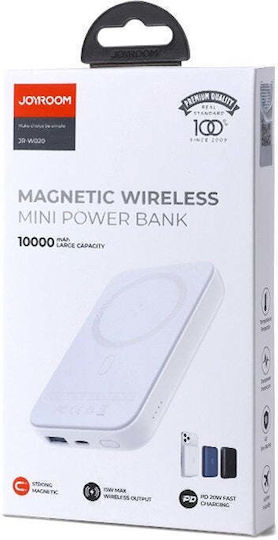 Joyroom JR-W020 MagSafe Power Bank 10000mAh 20W με Θύρα USB-A και Θύρα USB-C Power Delivery Λευκό