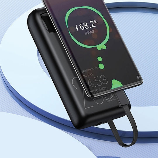 Awei P169K Power Bank 20000mAh 22.5W Power Delivery Μαύρο