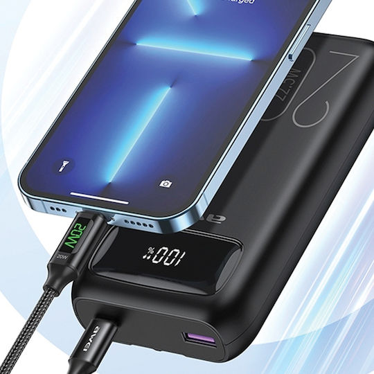 Awei P169K Power Bank 20000mAh 22.5W Power Delivery Μαύρο