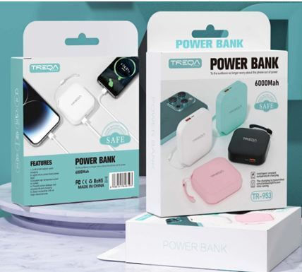 Treqa TR-953 Power Bank 6000mAh Rosa
