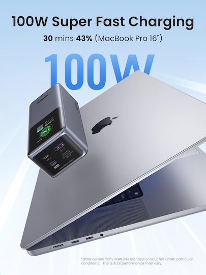 Ugreen PB721 Power Bank 20000mAh 130W με Θύρα USB-A και 2 Θύρες USB-C Quick Charge 3.0 Πολύχρωμο