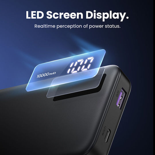 Ugreen PB311 Power Bank 10000mAh 20W Power Delivery / Quick Charge 3.0 Μαύρο