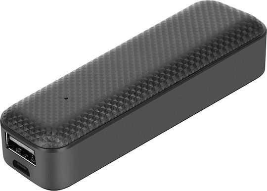 Setty Travel Battery Mini Power Bank 2600mAh με Θύρα USB-A Μαύρο