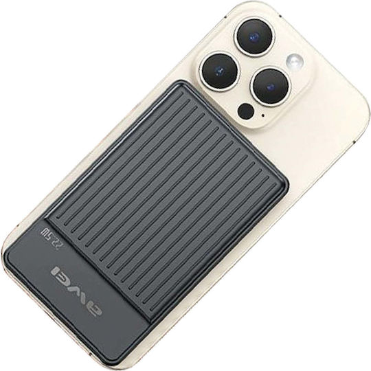 Awei P33K Power Bank 10000mAh 22.5W with USB-A Output Port and USB-C Output Port Black