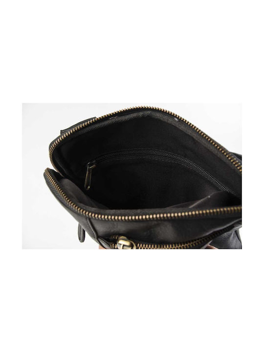 Leather Creations XK Piele Geantă pentru bărbați Umăr / Crossbody Neagră