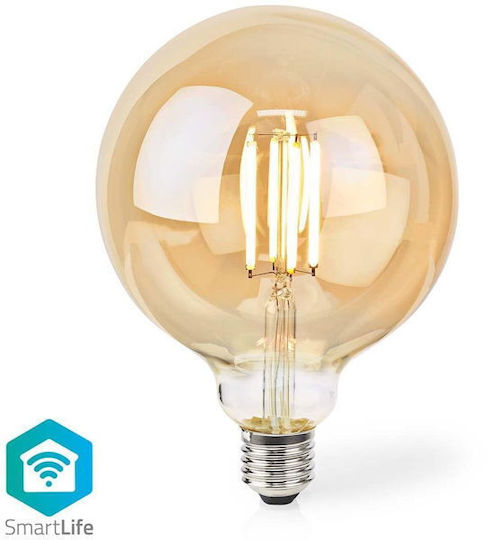 Nedis Wi-fi Smart Led Bulb Filament E27 G125 7w 230v 806lm Warm White 1800 3000k Dimmable